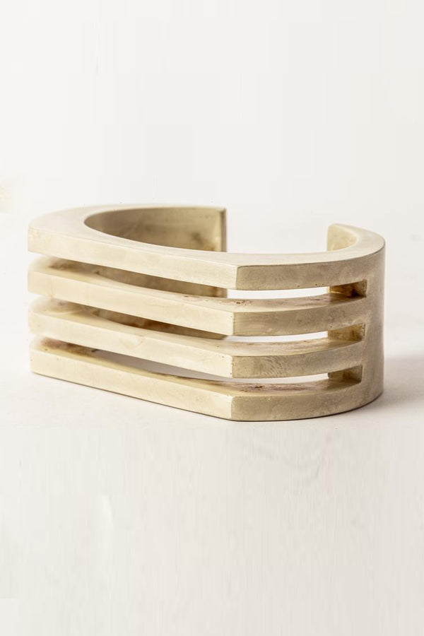 Parts of Four Crescent Crescent Bracelet Collection I Highly Handcrafted 1002-4-UAS 30mm Super Acid Silver PPOF47